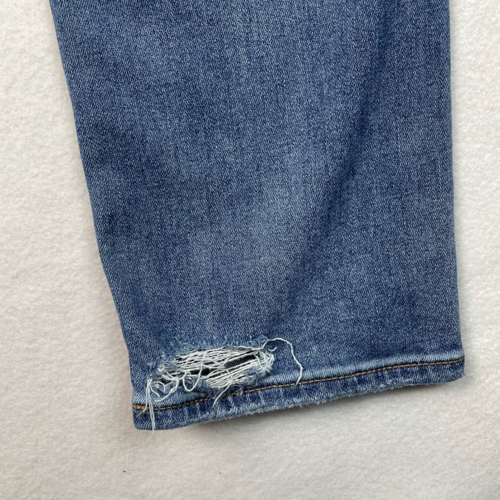 Express Performance Cropped Skinny Jeans Womens Sz 6 Mid Rise Distressed Stretch - Picture 7 of 11